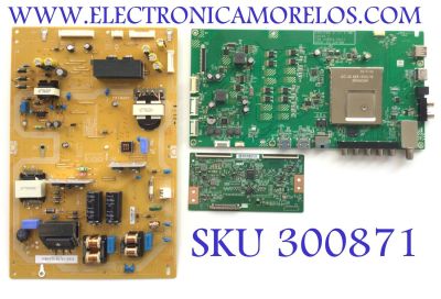 KIT DE TARJETAS PARA TV VIZIO / MAIN 55.00W01.B003 / 75500W01B003 / 748.00W04.0011 / T-CON 55.65T37.C04 / 5565T37C04 / T650HVN12.2 / 65T37-C02 / FUENTE 056.04224.0021 / 056042240021 / PSLF221301AE / PANEL T650HVF05 / MODELO D65-D2 / D65-D2 LWZAUDCS